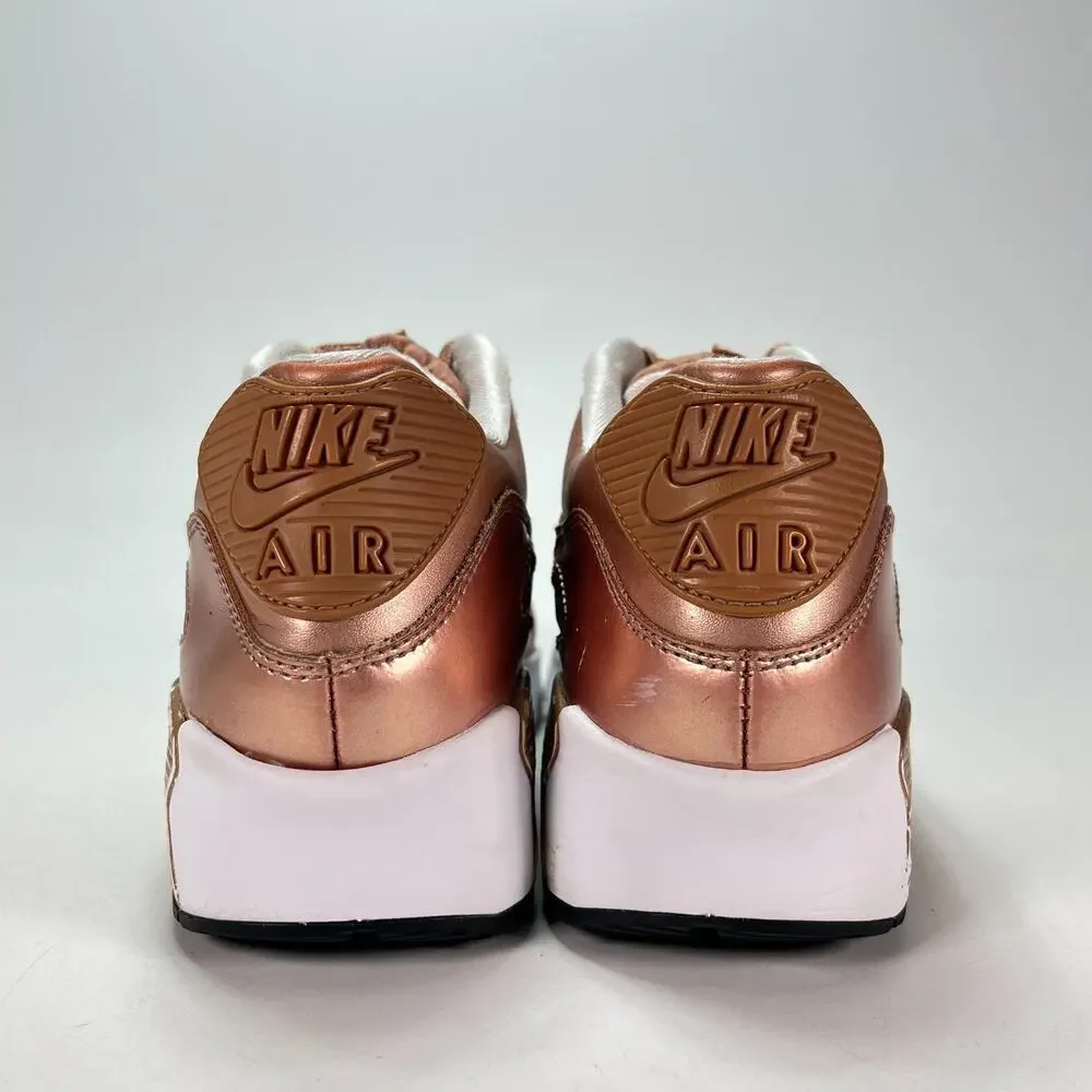 Nike Air Max 90 Metallic Rose Gold Lifestyle Sneakers 859633-900 Youth Size 7Y